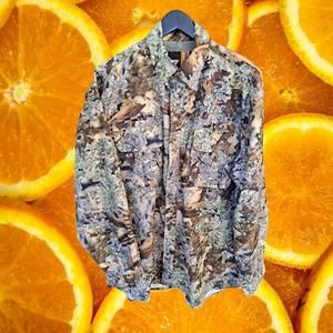 Shadow‎ Camo Snap Up Camp Lightweight Shirt Size Large